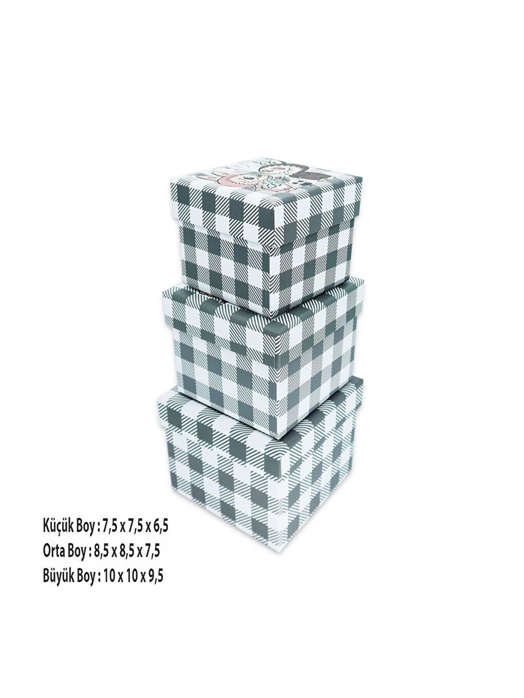 Yeşil Labubu Seri  1 Desenli 3 lü Hediye  Kutusu Seti   Mini Kutu Seti-3