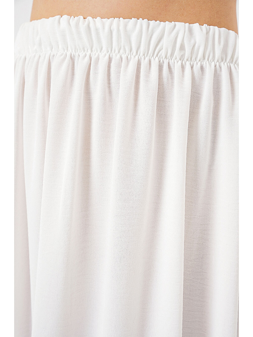 Kadın Uzun Ayrobin Etek 8050 - Beyaz-5