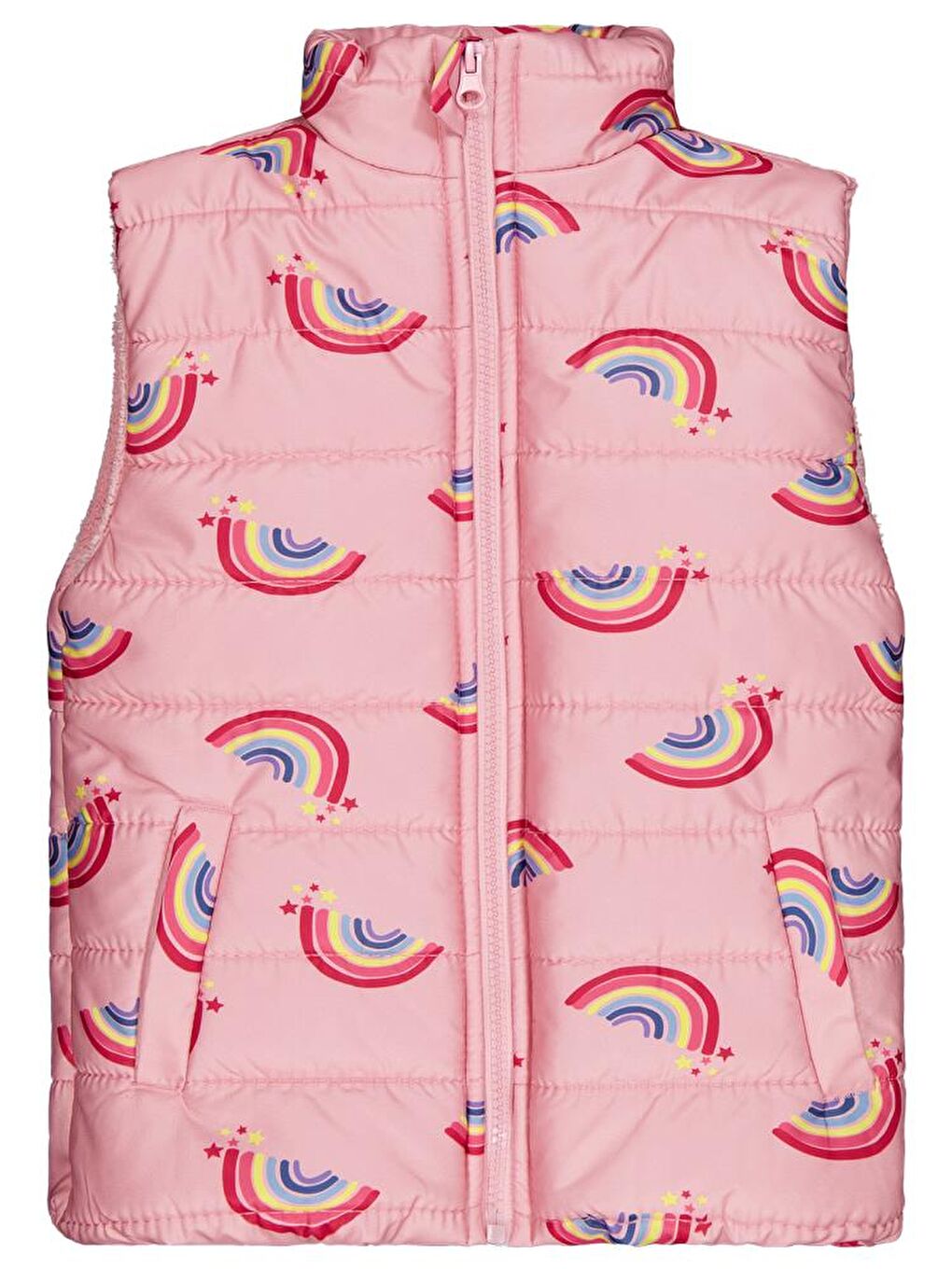 Pembe Girls Rainbow Baskılı 6-9 Yaş Yelek