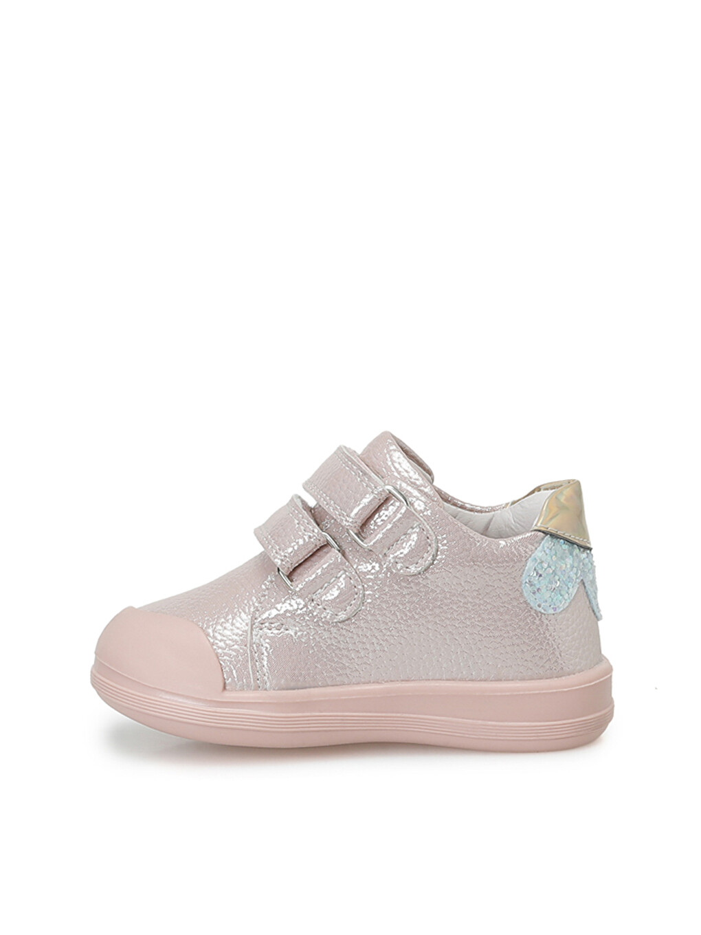 Pembe Flu.ı Pudra Kız Bebek High Sneaker-2