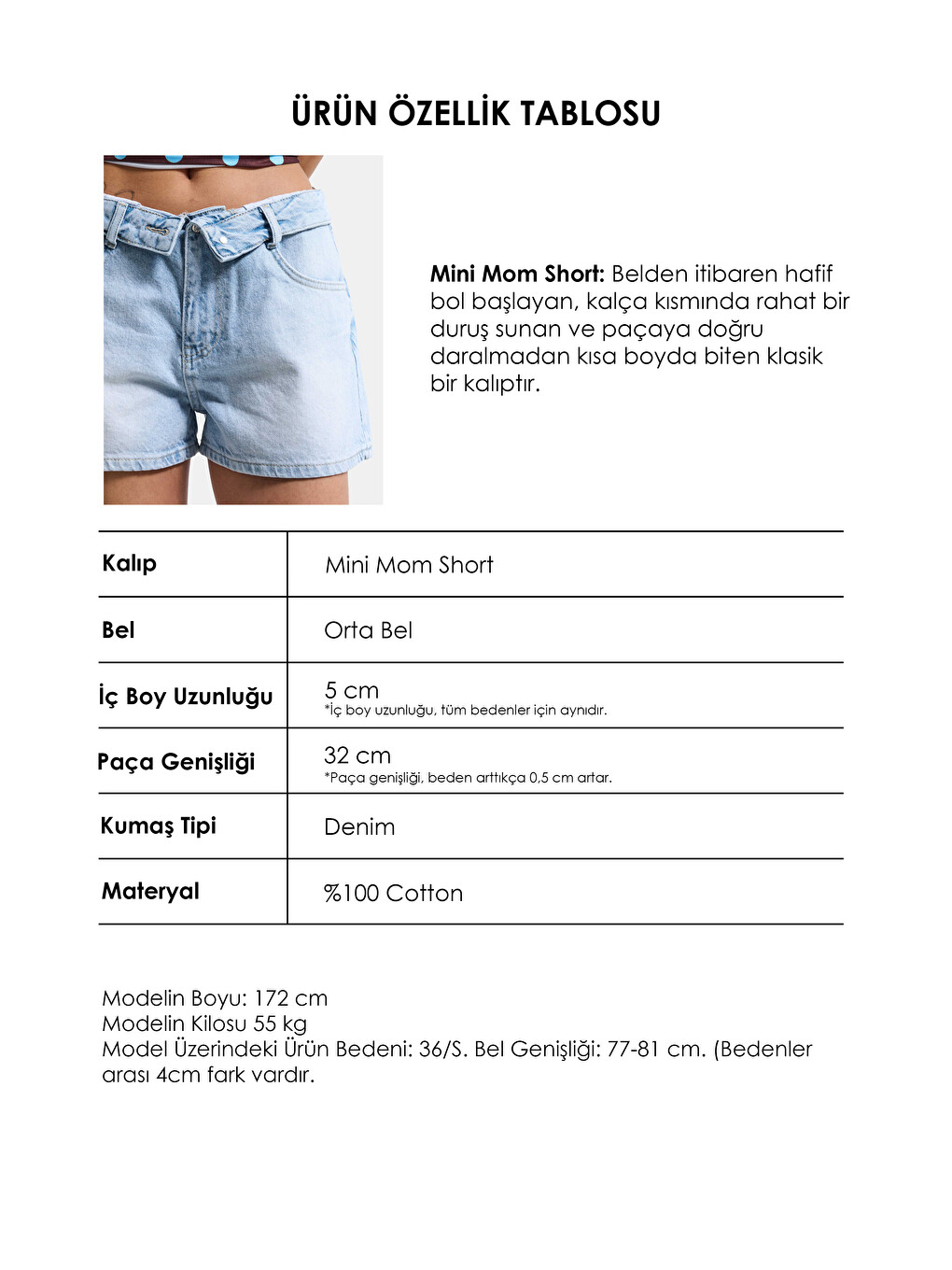 Mavi Kadın Ice 4s6-3 Mini Boy Kemer Detaylı Denim Şort-3