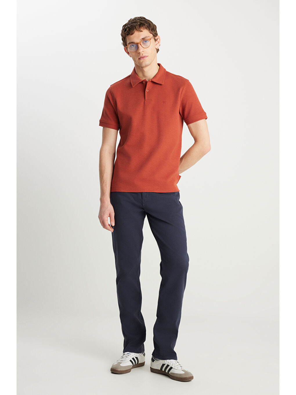 Bordo Regular Fit Normal Kesim Kiremit Rengi Polo Yaka Tişört-2