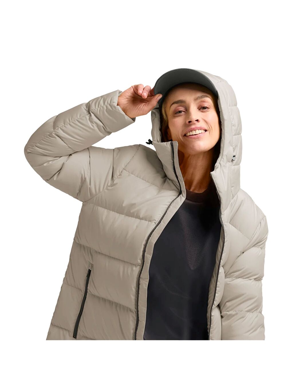 Ekru Frozen Palace Rds Kadın Bej Outdoor Ceketi-2