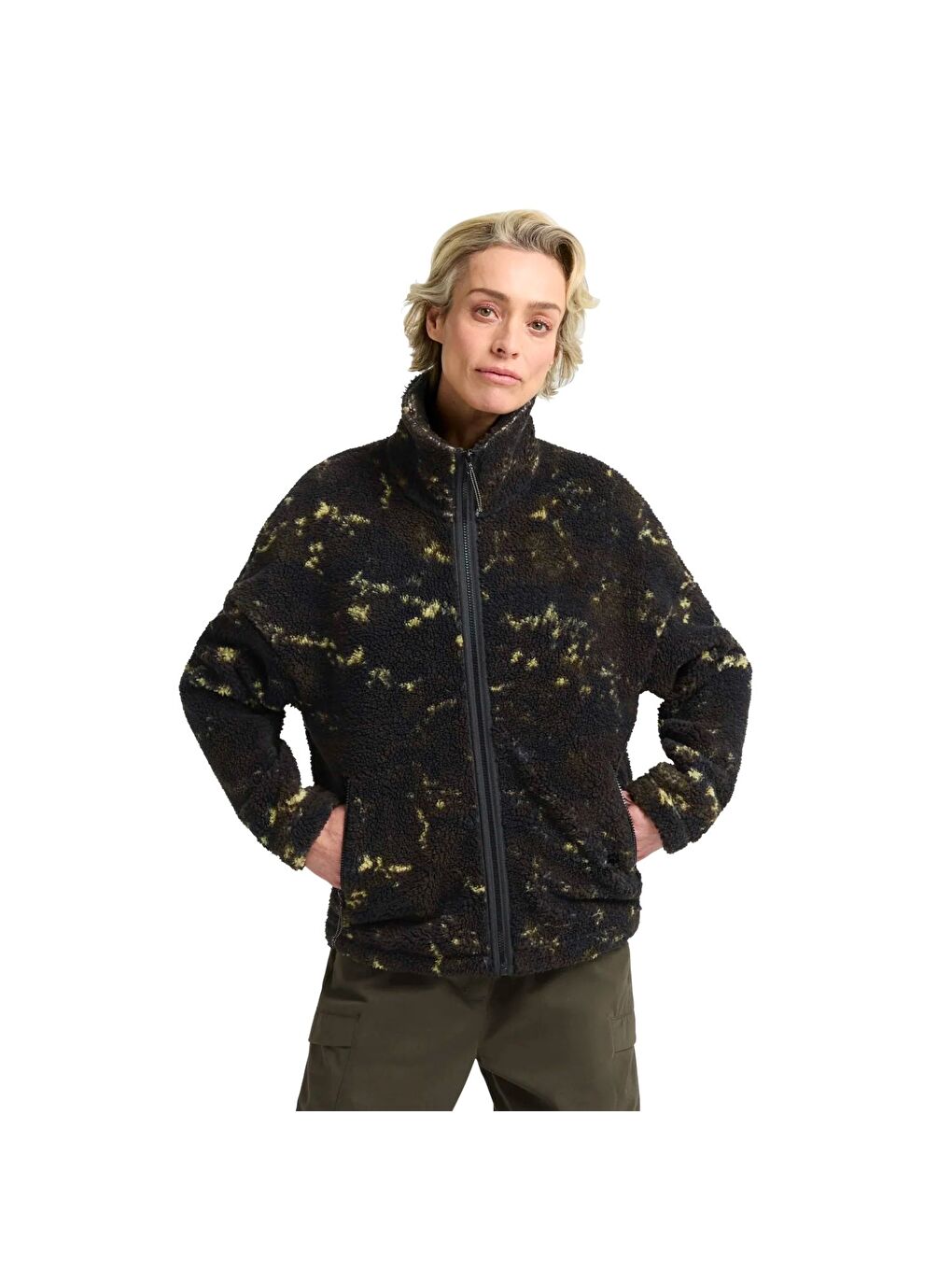 Stone Lite Aop Kadın Siyah Outdoor Ceketi