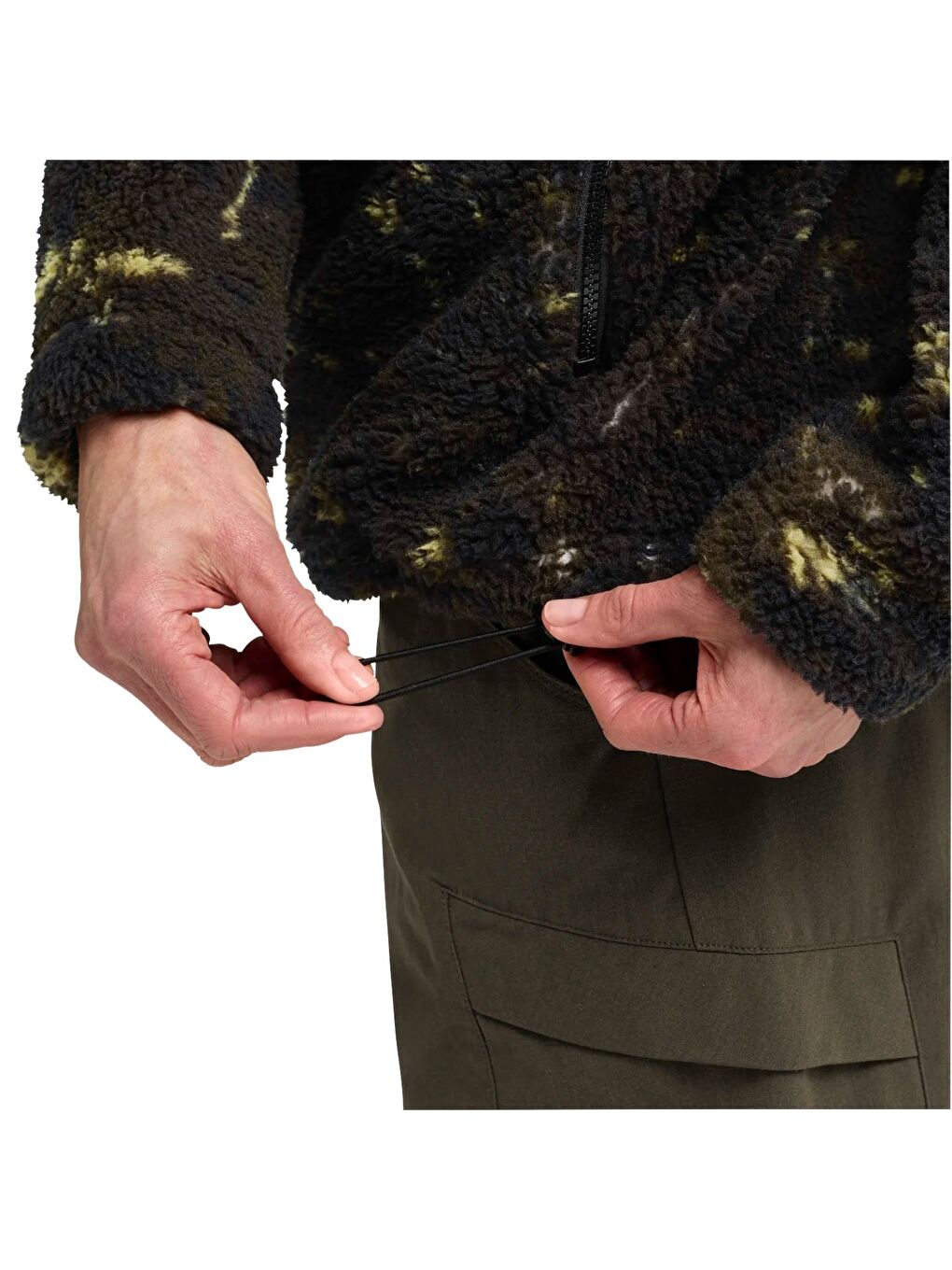 Stone Lite Aop Kadın Siyah Outdoor Ceketi-2