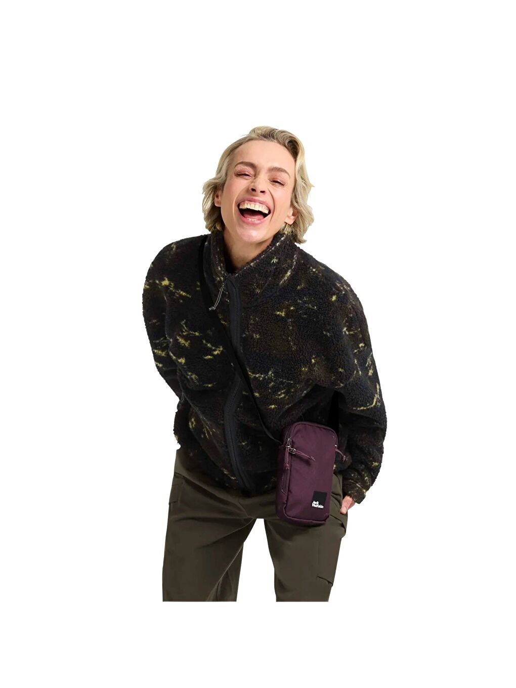 Stone Lite Aop Kadın Siyah Outdoor Ceketi-4