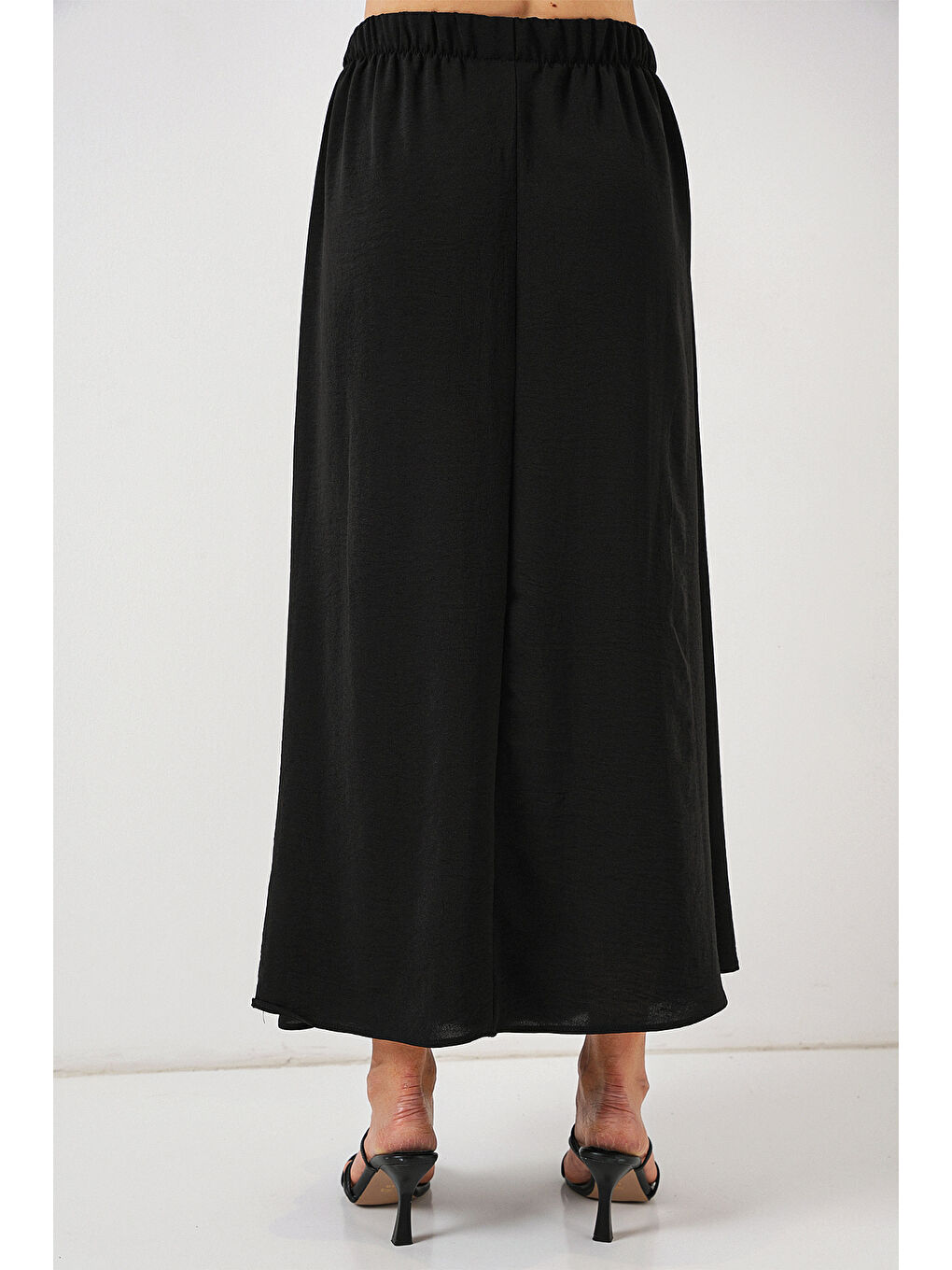 Kadın Uzun Ayrobin Etek 8050 - Siyah-6