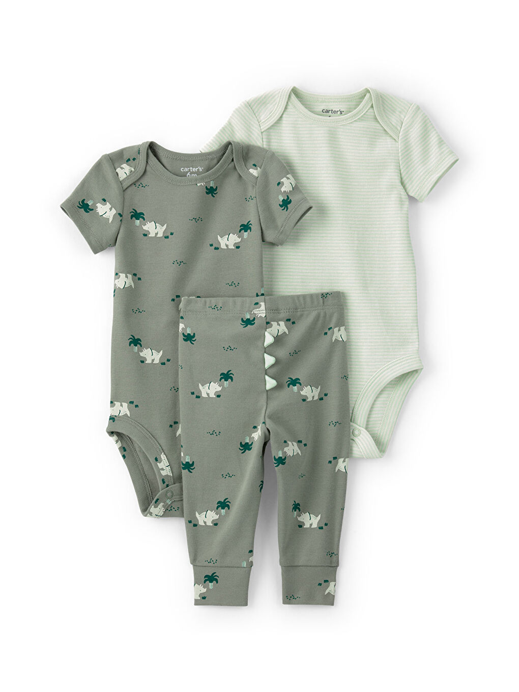 Erkek Bebek 3'lü Set Yenidoğan-24 Ay Yeşil