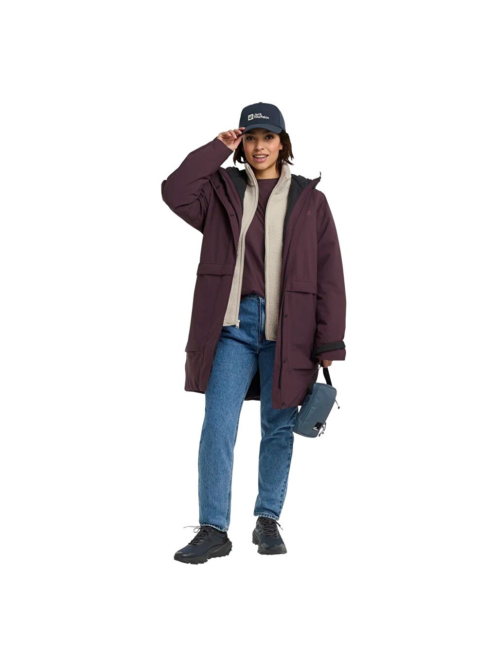 Mürdüm Wintertide Kadın Mor Outdoor Ceketi-1