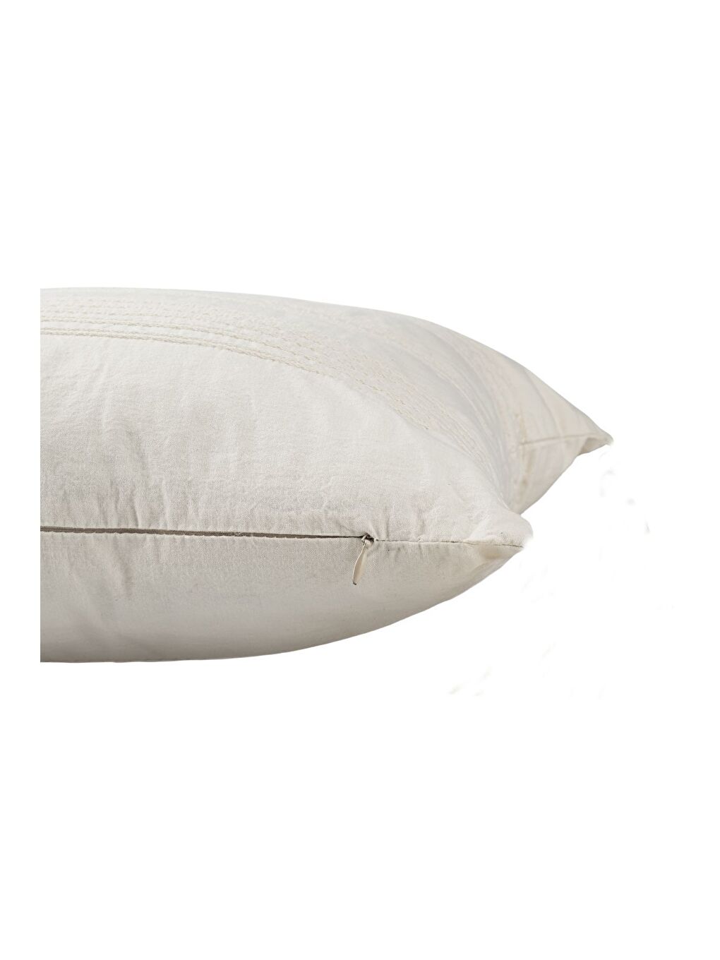 Ekru Buldan Dokuma Bohem Tasarım  100 Pamuklu 45x45cm Kırlent Kılıfı Krem-3