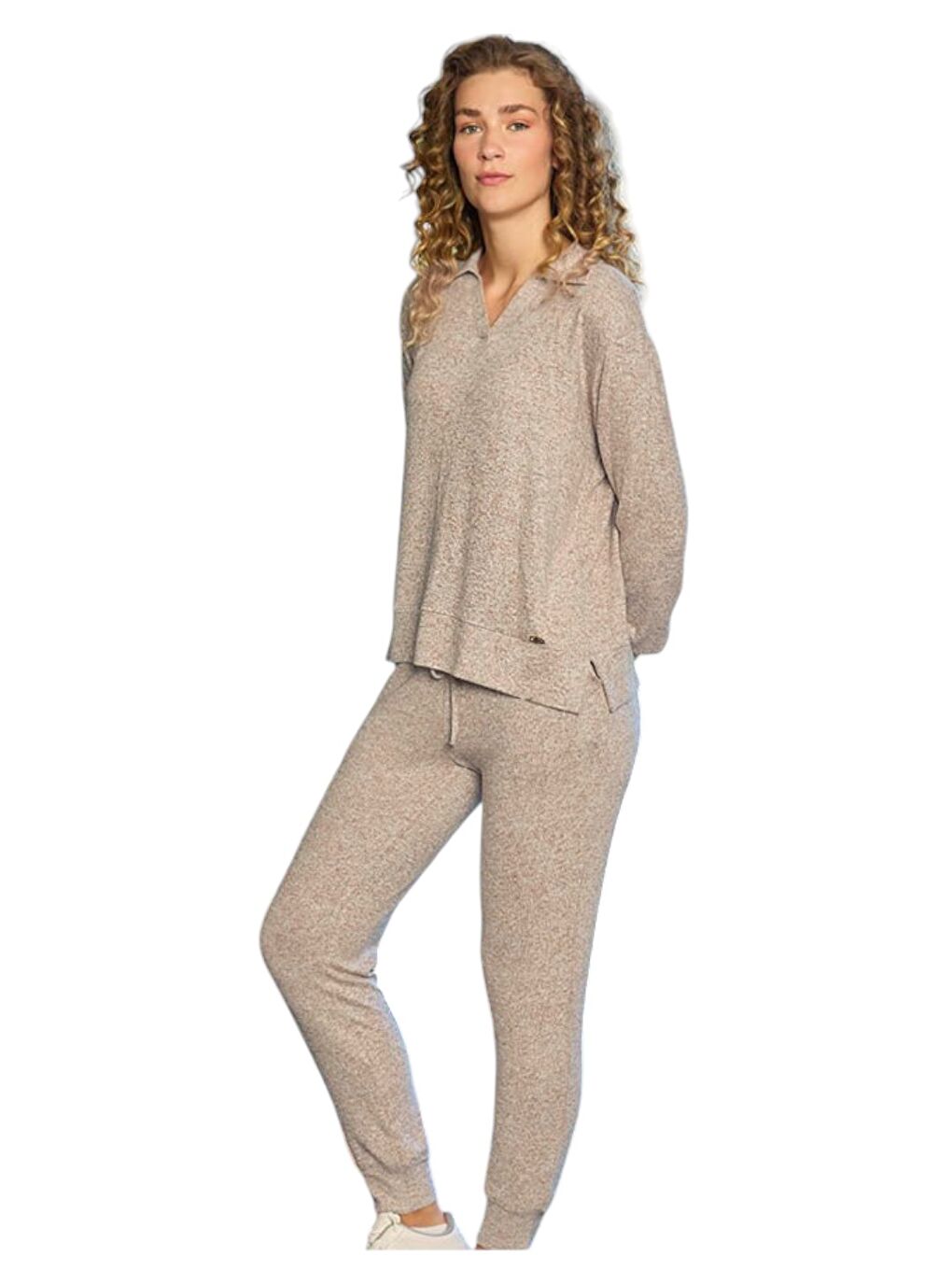 Bej Triko Kadın Pijama Takım-2