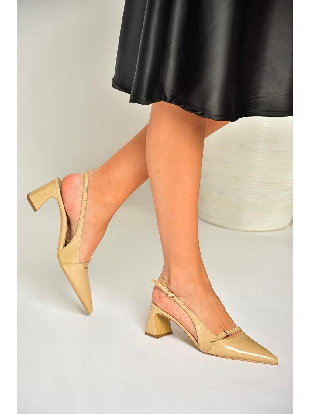 Bej Ten Kadın Topuklu Ayakkabı U6540787-1