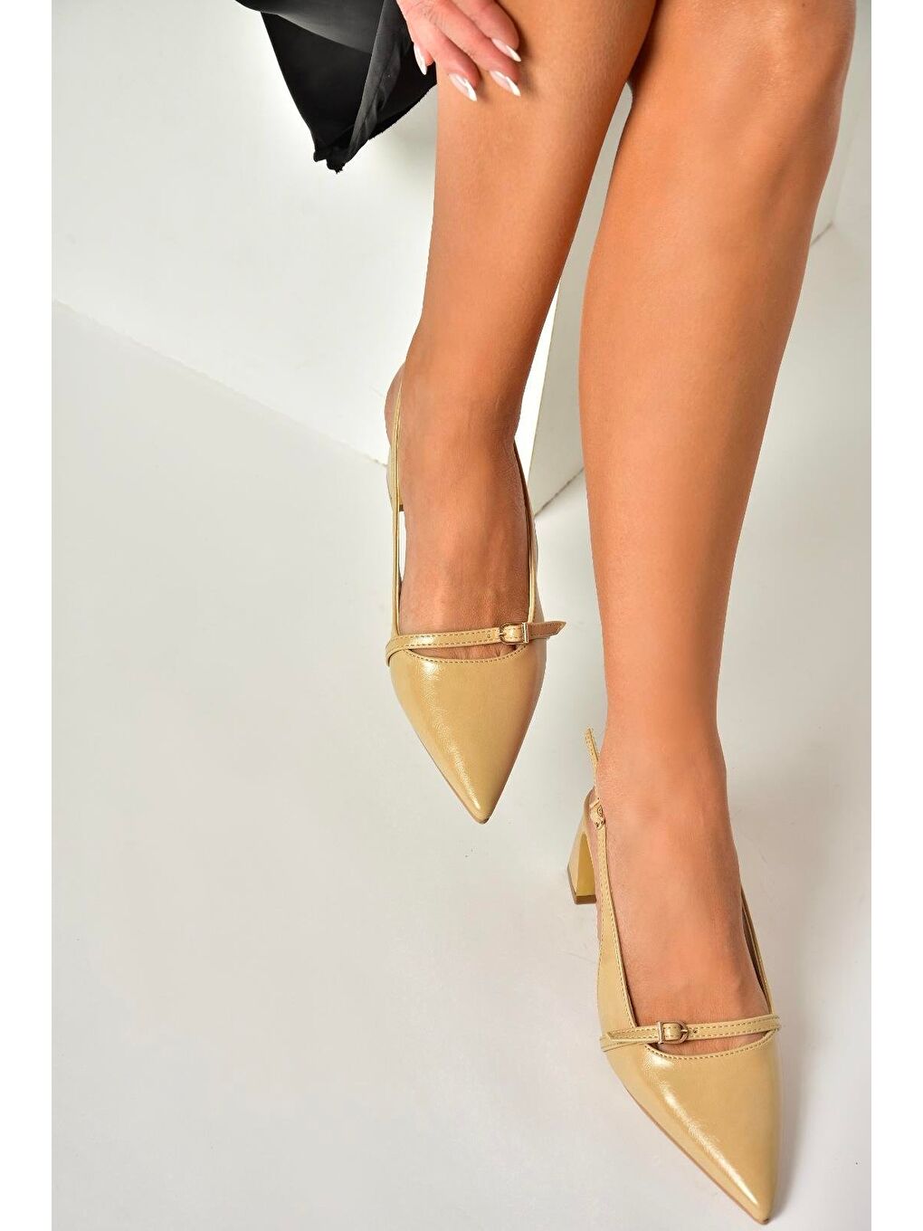 Bej Ten Kadın Topuklu Ayakkabı U6540787-2