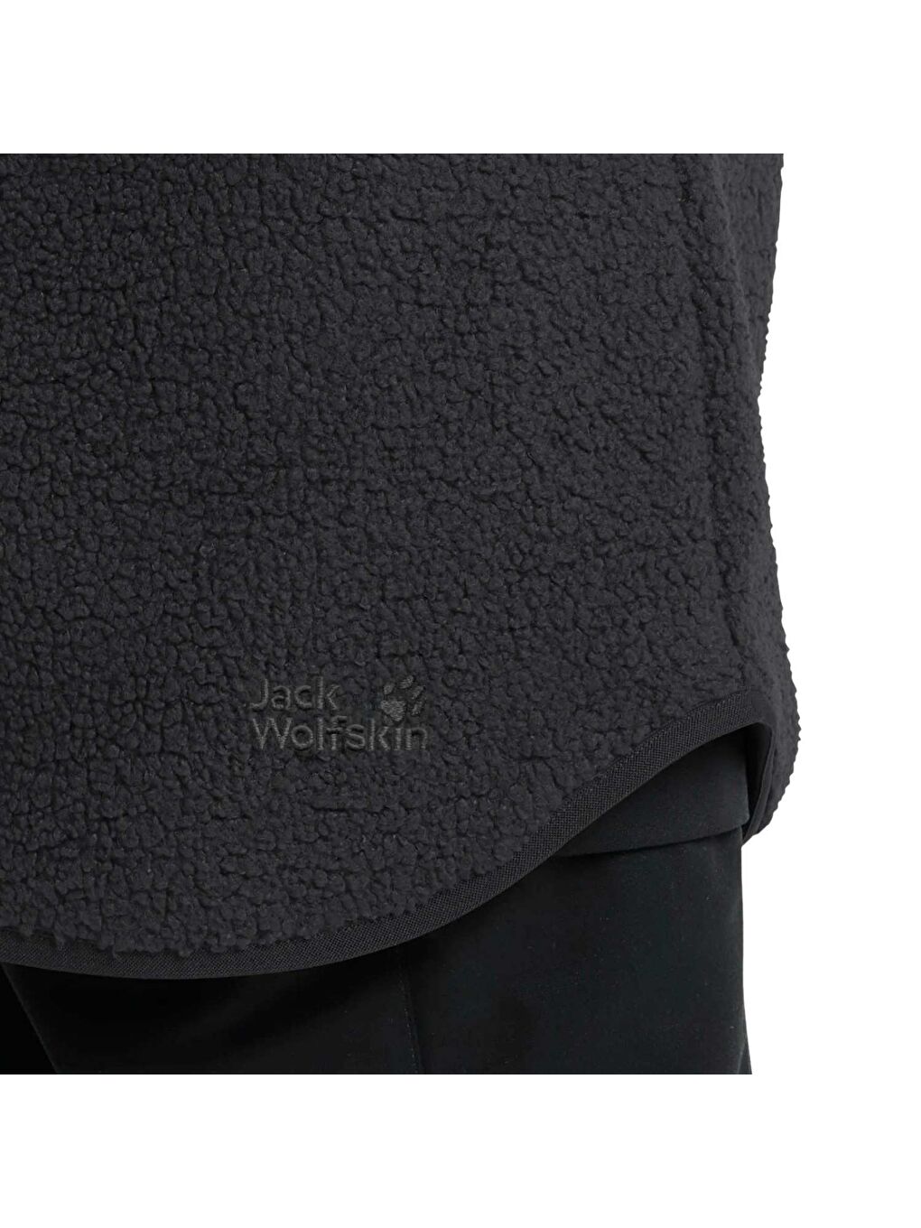 High Curl Coat Kadın Siyah Outdoor Ceketi-4