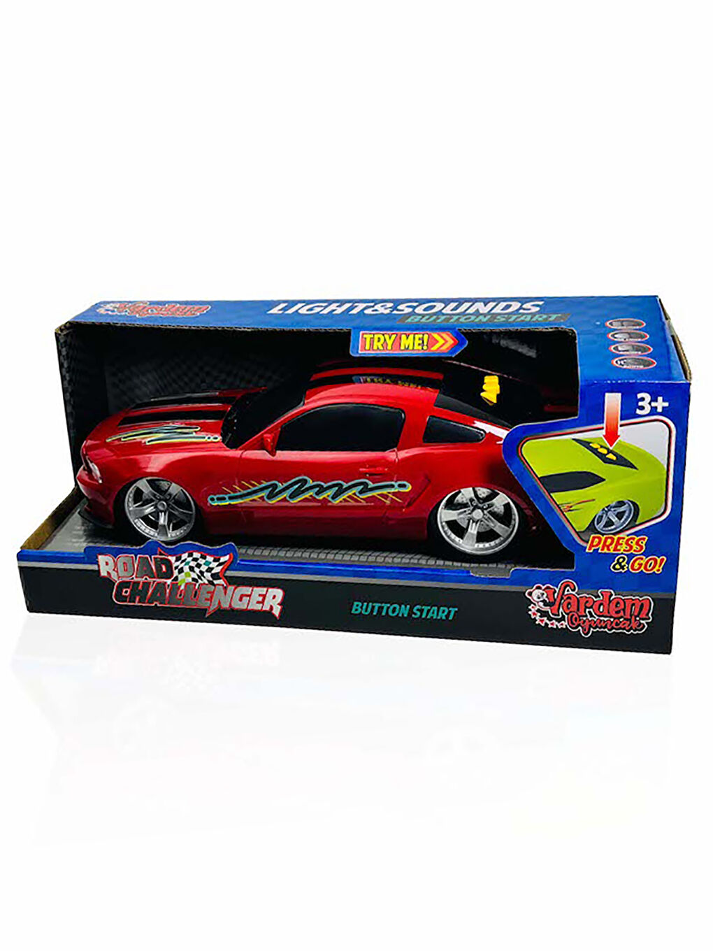 Sesli ve Işıklı Pilli Spor Araba Kırmızı