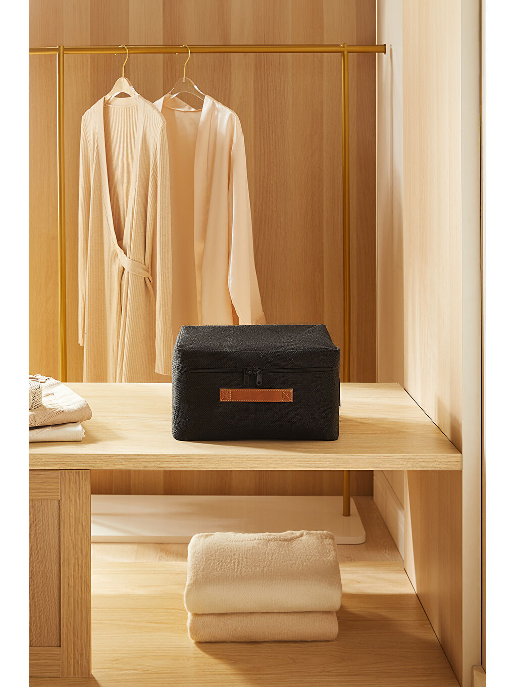 Küçük Boy Siyah Renk Jüt Hurç 30 x 22 x 18 cm-1