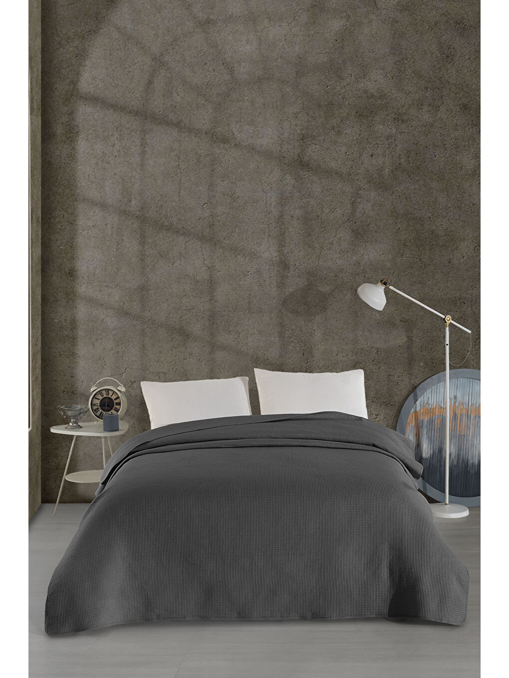 Pandora Çok Amaçlı Yatak Örtüsü Tek Kişilik (160x220 cm) Antrasit