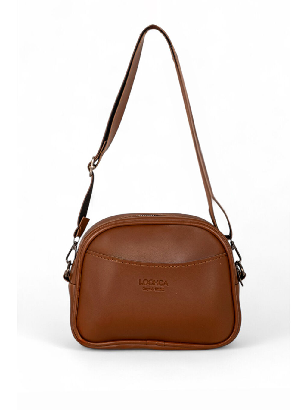 Kahverengi Kadın Taba Suni Deri Askılı Çapraz Çanta