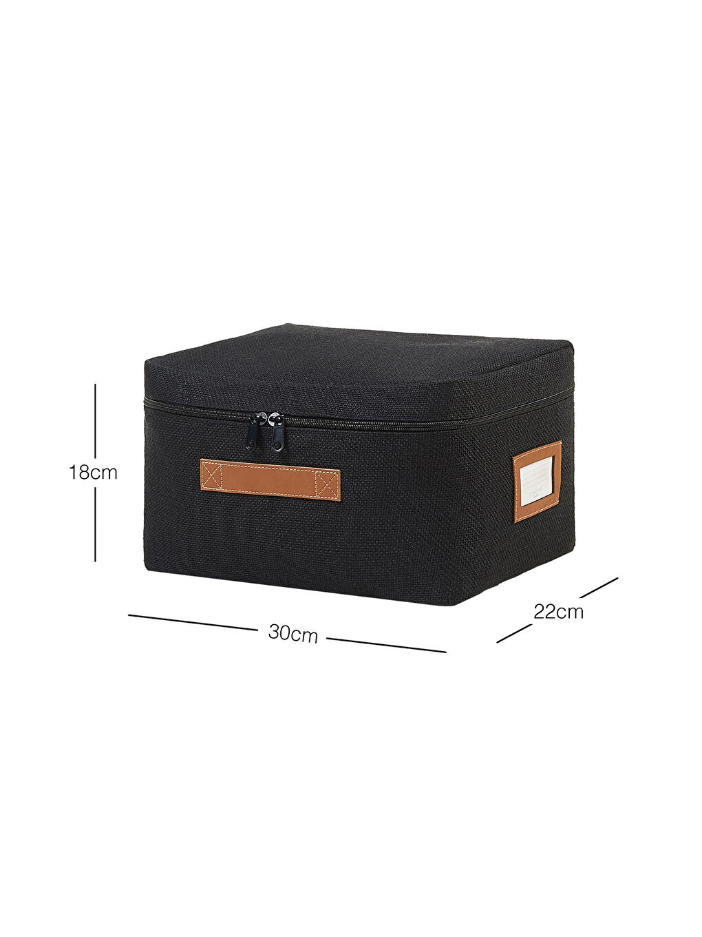 Küçük Boy Siyah Renk Jüt Hurç 30 x 22 x 18 cm-5