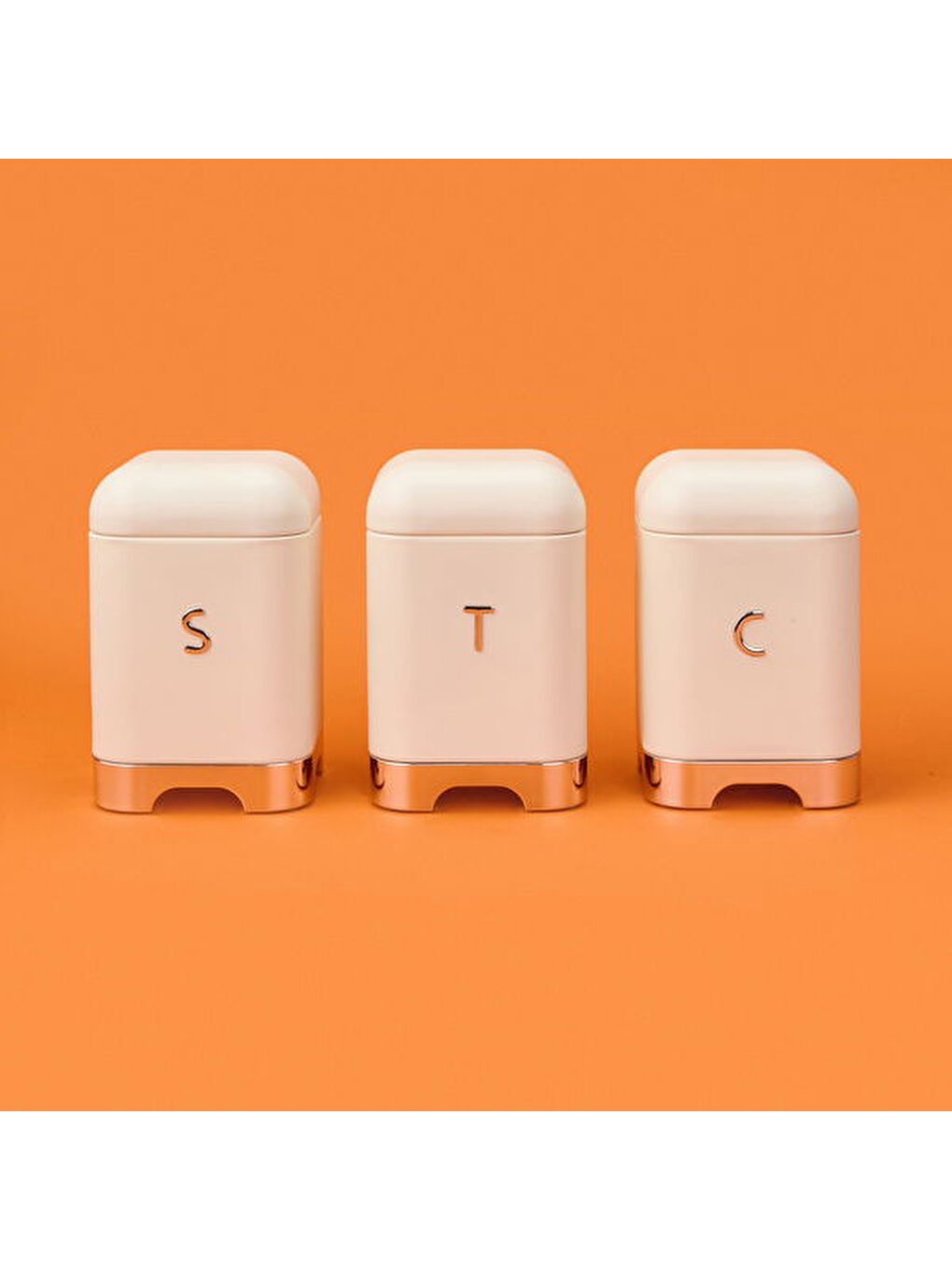 Karışık 3'lü Galvaniz Kutu Seti - Krem - 1,5 lt-3