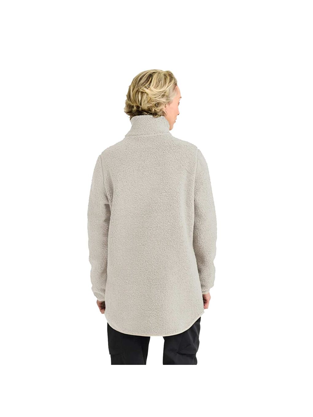 Ekru High Curl Coat Kadın Bej Outdoor Ceketi-5