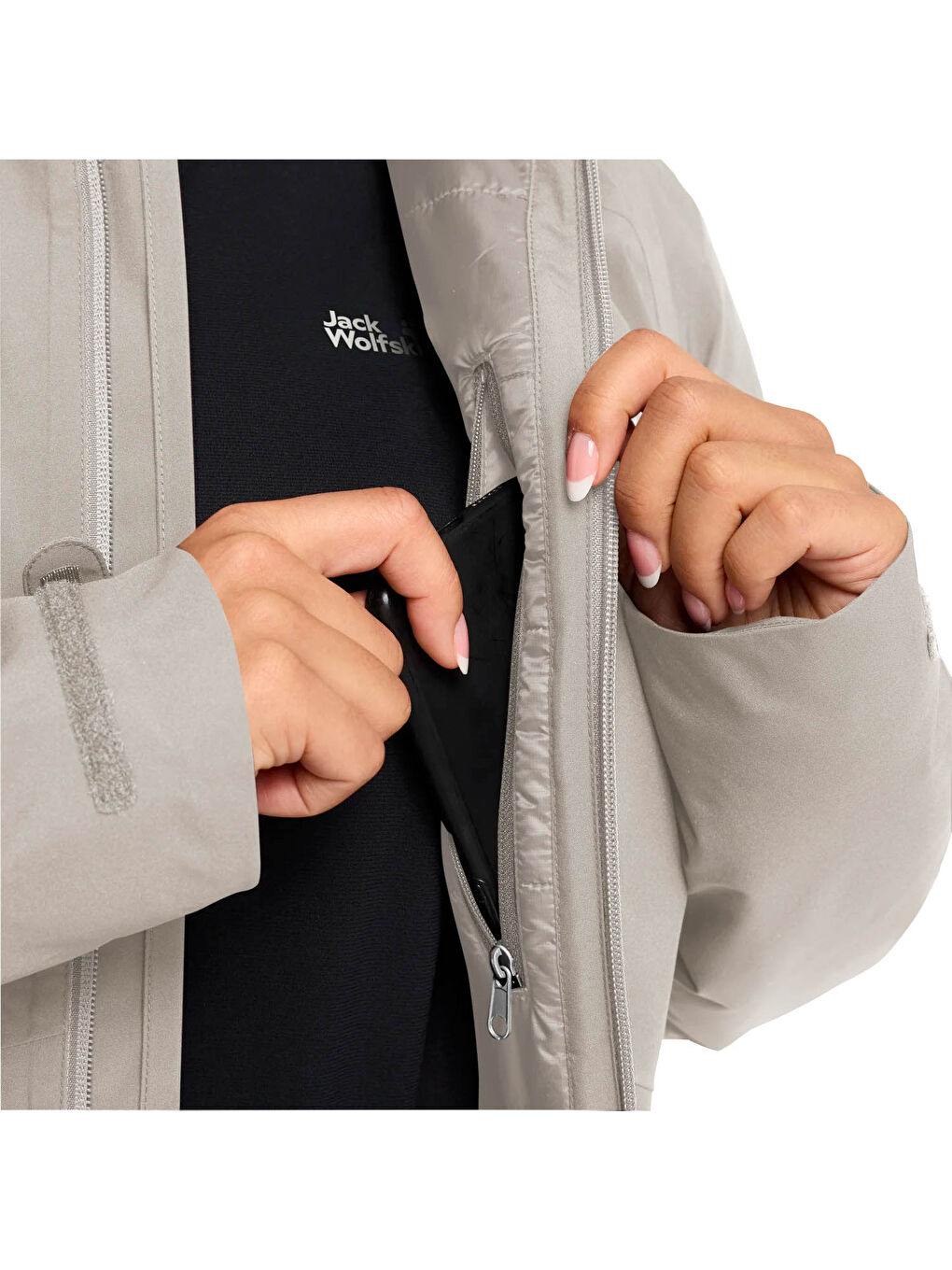 Ekru Heidelstein Ins Kadın Bej Outdoor Ceketi-1