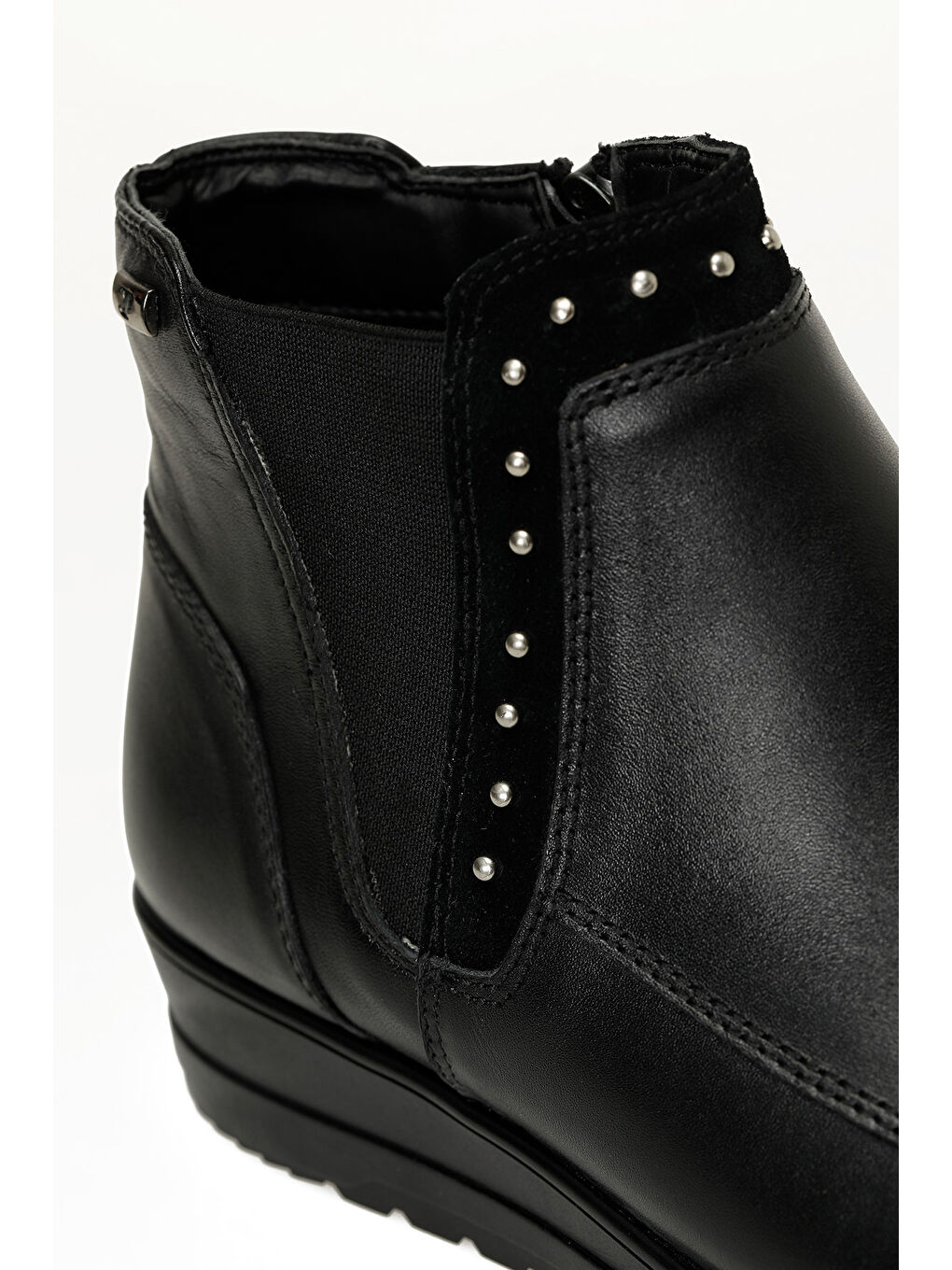 105655.Z5PR Siyah Kadın Dolgu Topuk Bot-6