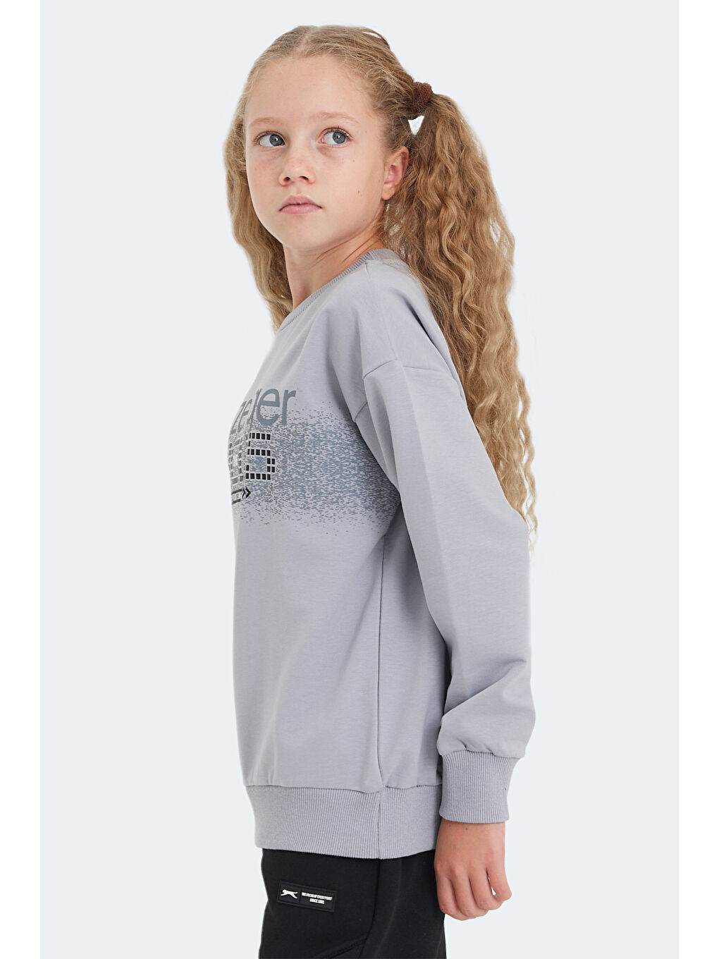LAST Unisex Çocuk Taş Gri Sweatshırt-4