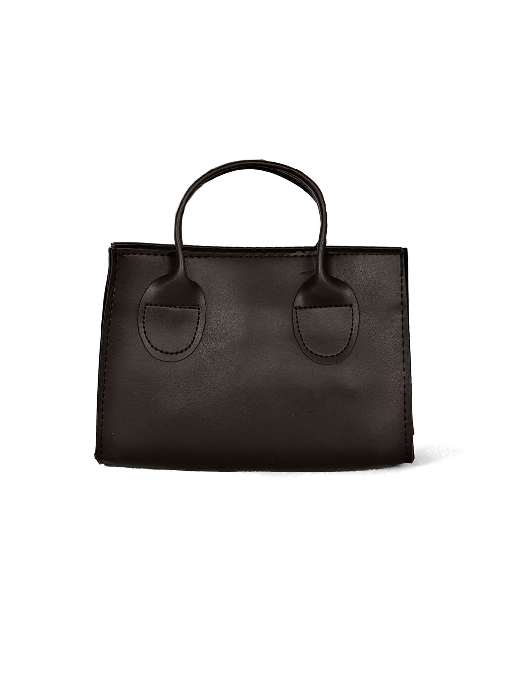 Kadın Siyah Mini Boy Suni Deri Askılı El ve Omuz Çantası