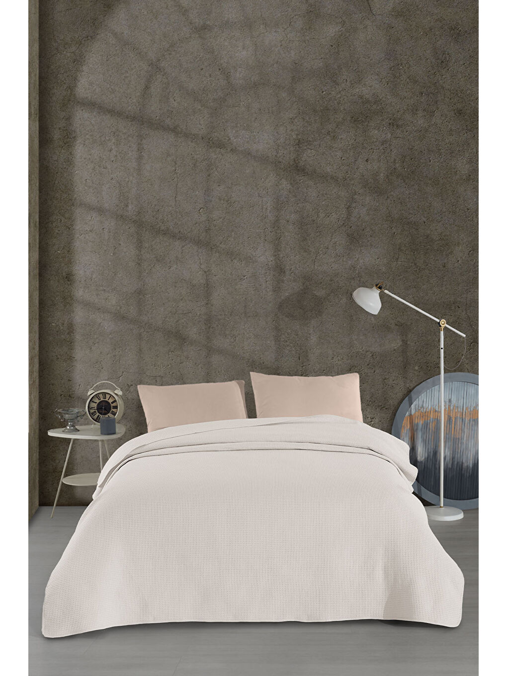 Ekru Pandora Çok Amaçlı Yatak Örtüsü Tek Kişilik (160x220 cm) Krem