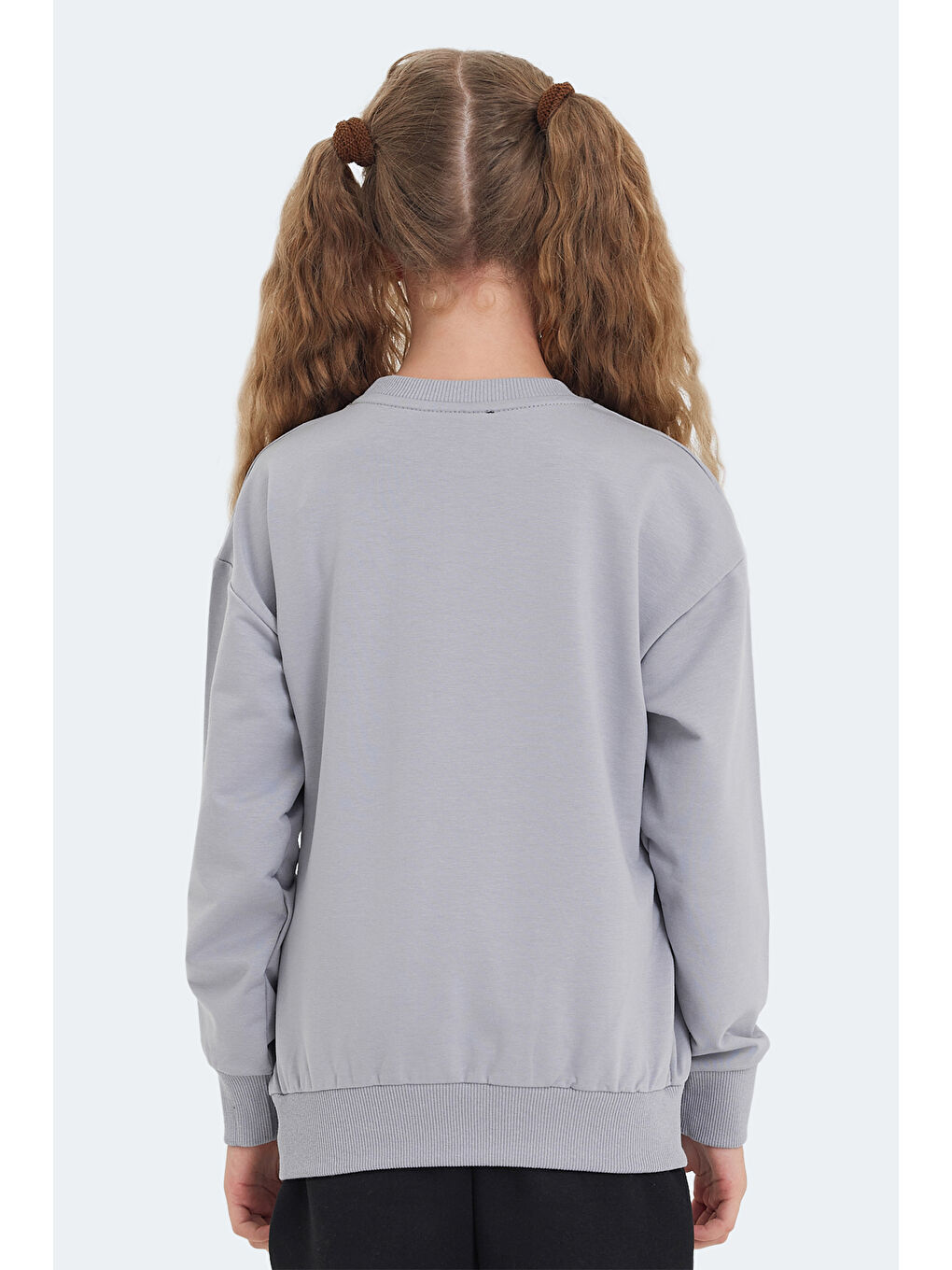 LAST Unisex Çocuk Taş Gri Sweatshırt-5