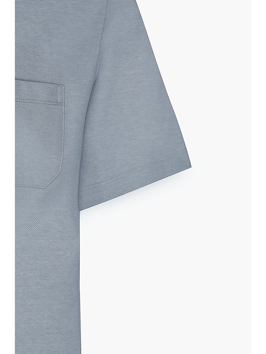 Erkek Mavi Comfort Fit Rahat Kesim Polo Yaka Pamuklu Kısa Kollu Tişört-7