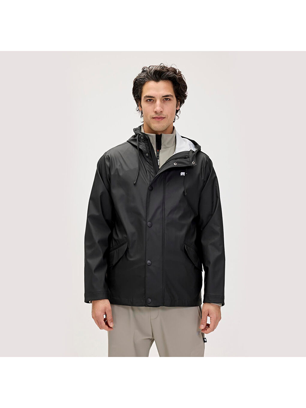 Patrol Erkek Siyah Yağmurluk