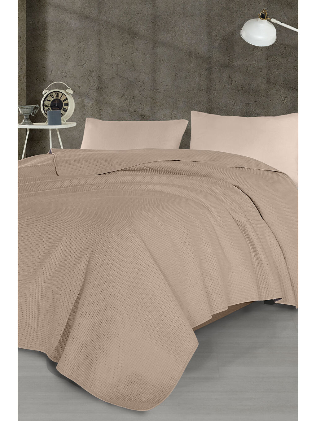 Pandora Çok Amaçlı Yatak Örtüsü Tek Kişilik (160x220 cm) Bej-2