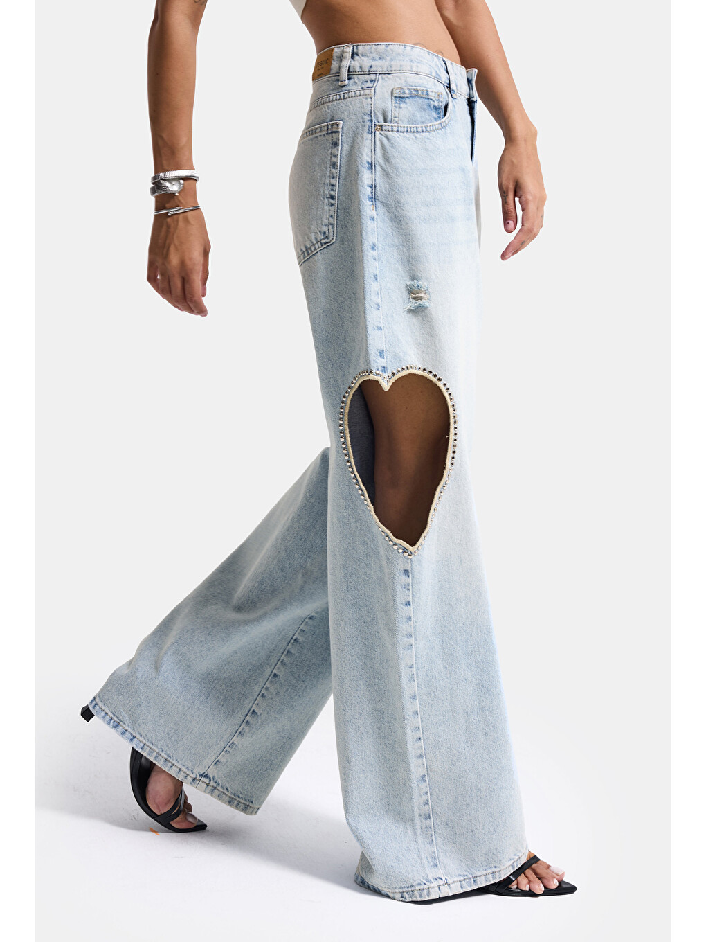 Mavi Kadın Ice T-12s6-3 Süper Baggy Fit Kalp Detaylı Tasarım Denim Jean-3