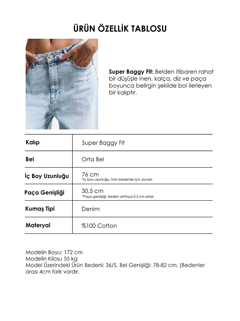 Mavi Kadın Ice T-12s6-3 Süper Baggy Fit Kalp Detaylı Tasarım Denim Jean-4