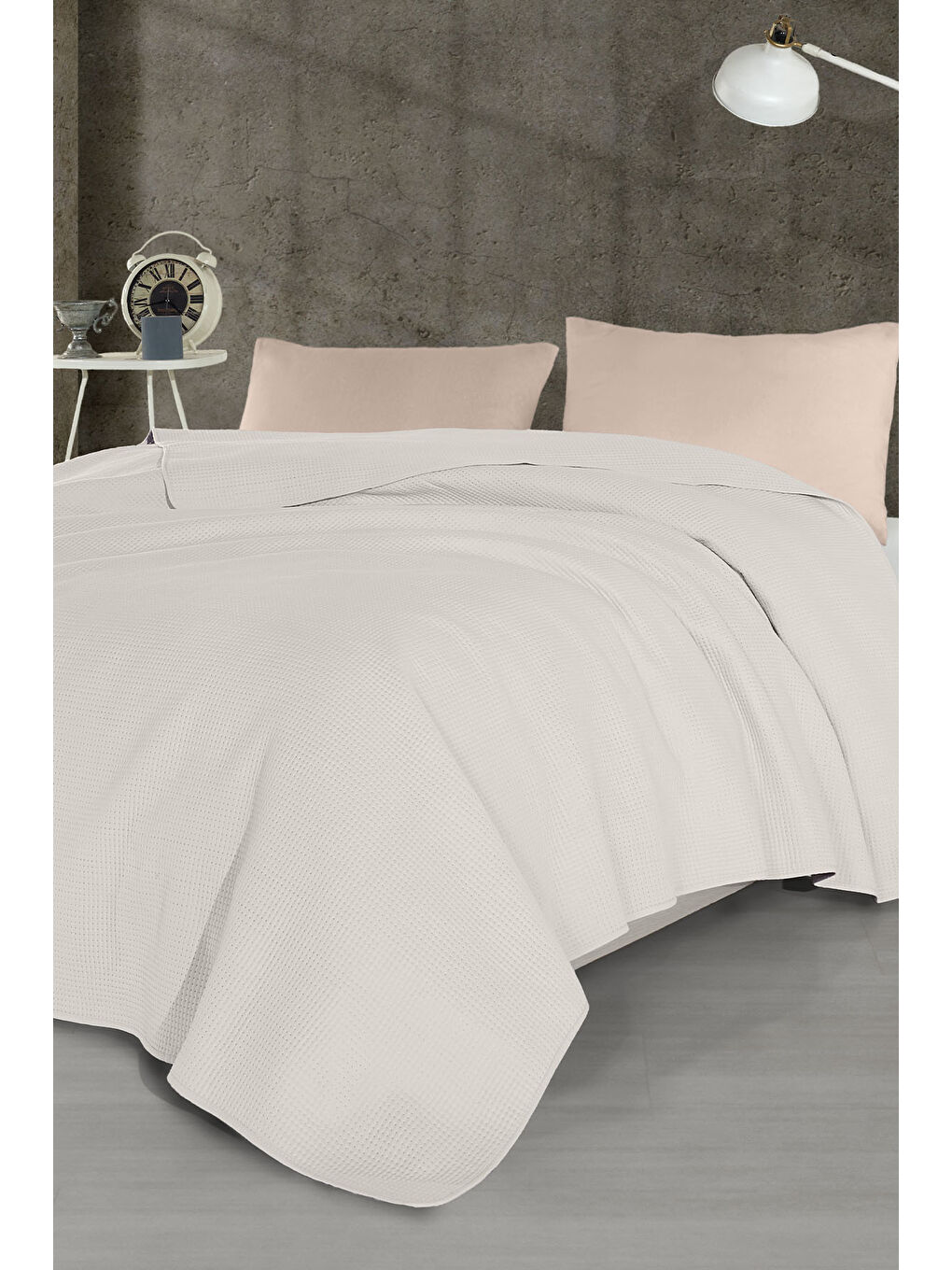 Ekru Pandora Çok Amaçlı Yatak Örtüsü Tek Kişilik (160x220 cm) Krem-2