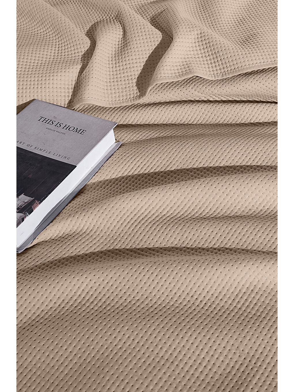 Pandora Çok Amaçlı Yatak Örtüsü Tek Kişilik (160x220 cm) Bej-3