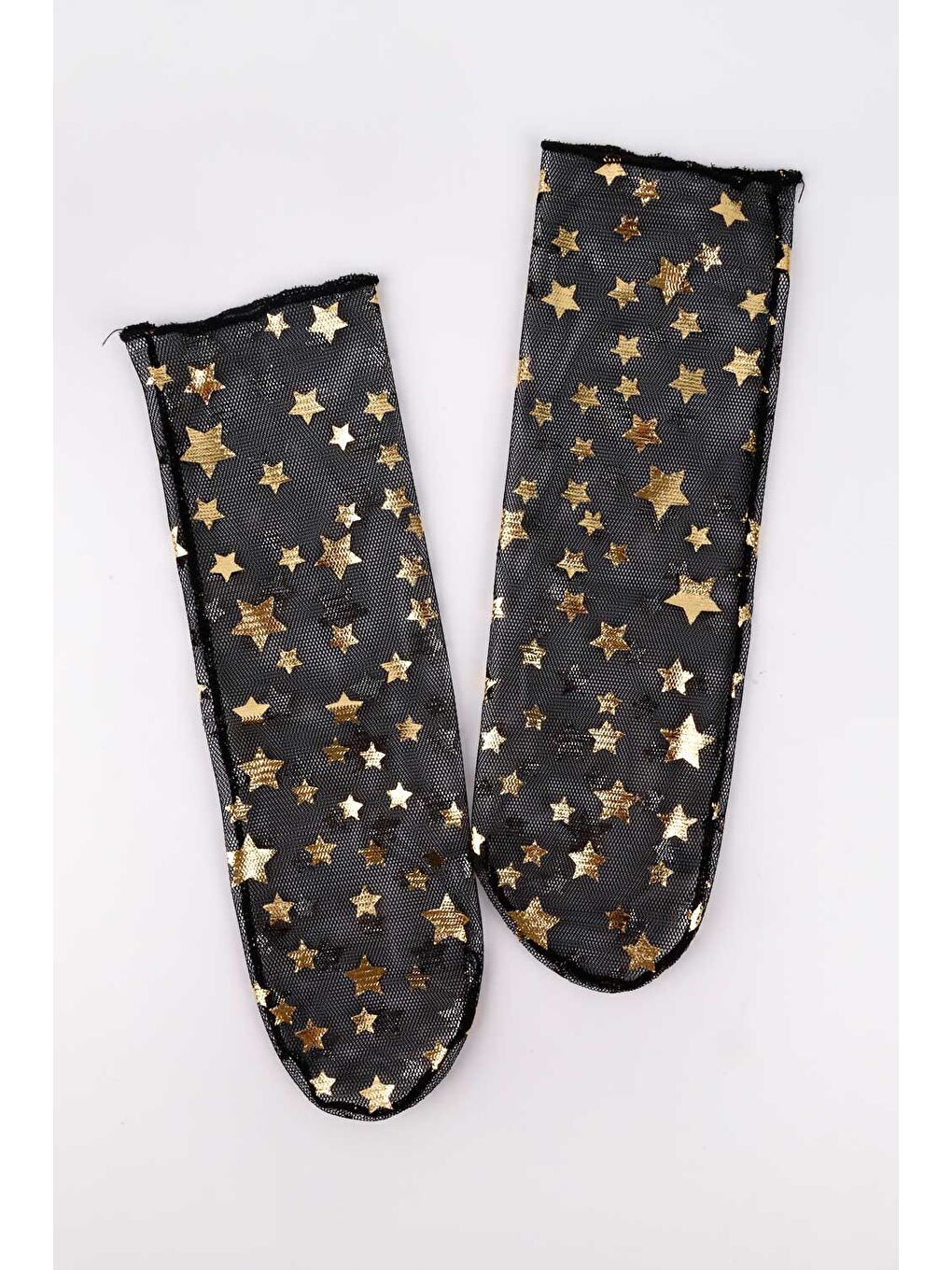 Siyah Küçük Yıldız Detaylı Kız Çocuk Tül Çorap