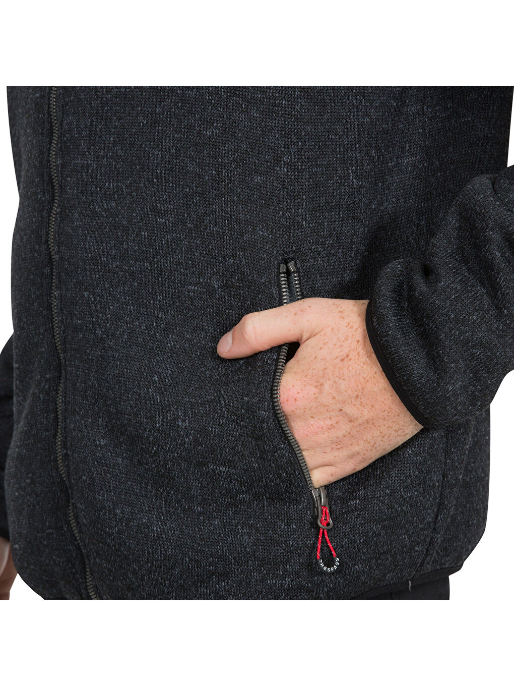 Antrasit Tableypipe - Fleece At500 Erkek Gri Polar Fermuarlı Sweatshirt-4