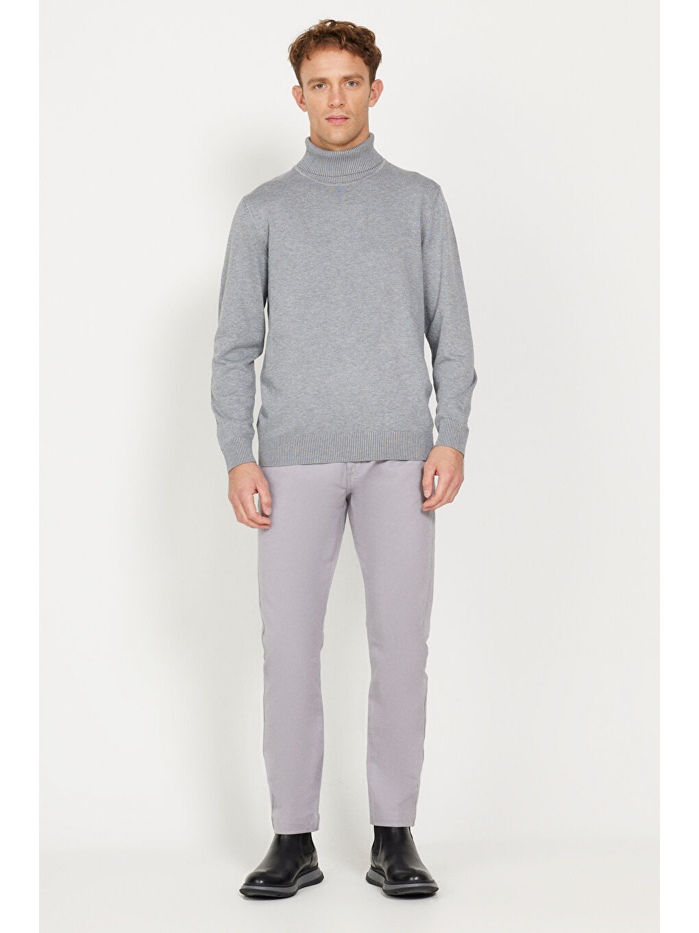 Bej Erkek Taş Slim Fit Dar Kesim 5 Cep Pamuklu Esnek Pantolon-1