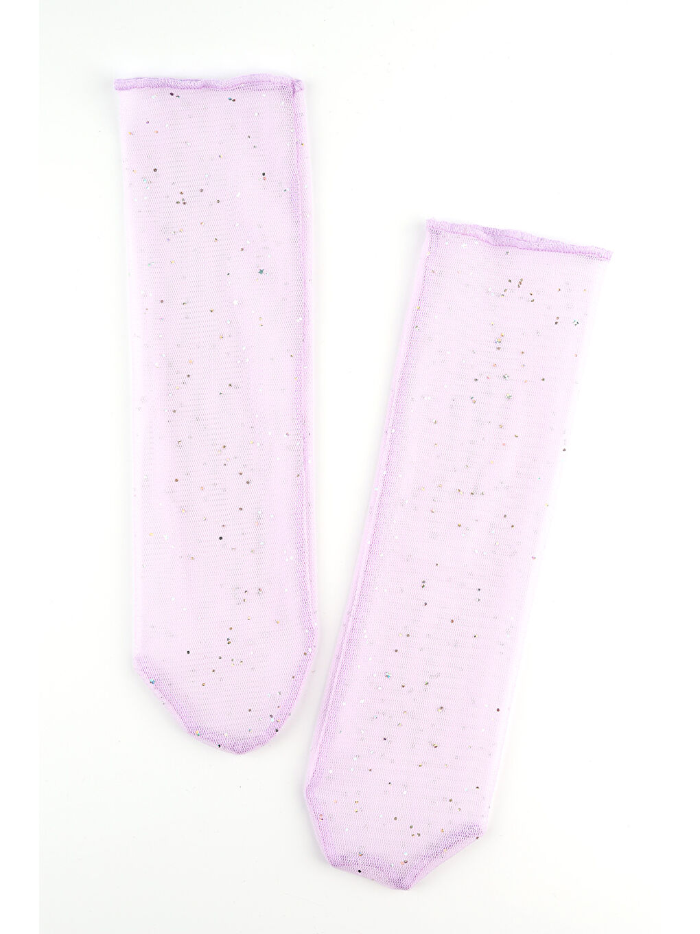 Lila Küçük Sim Detaylı Kız Çocuk Tül Çorap