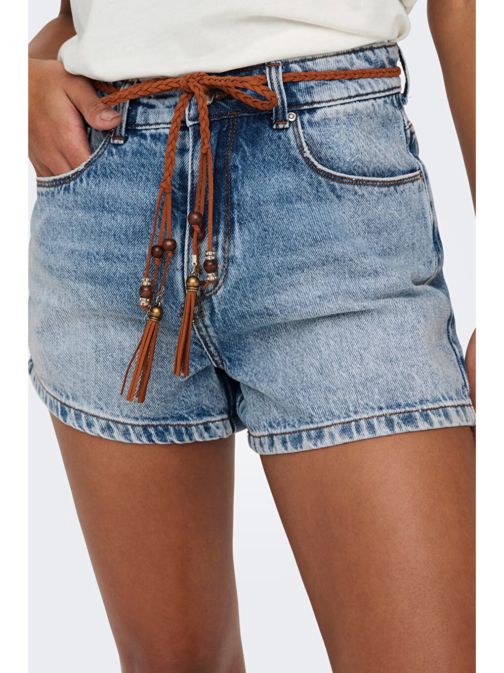 Mavi Onlkelly % 100 Pamuk Regular Fit Yüksek Bel Kadın Jean Short 15221469-3