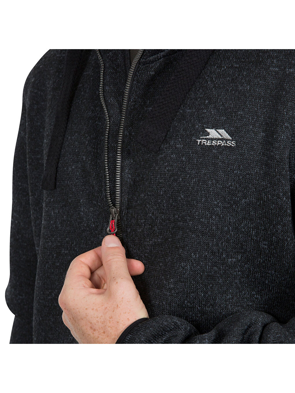 Antrasit Tableypipe - Fleece At500 Erkek Gri Polar Fermuarlı Sweatshirt-5