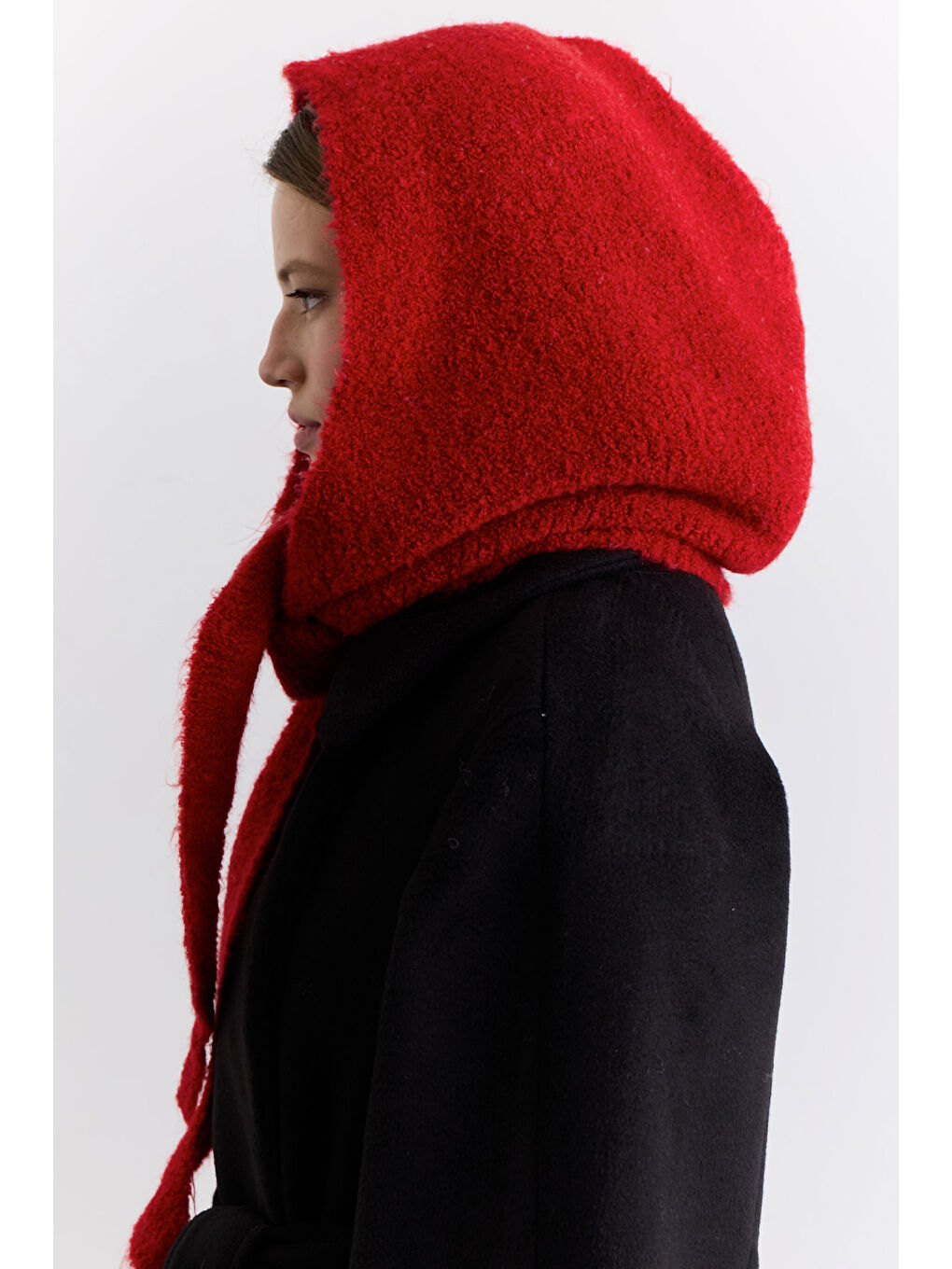 Soft Dokulu Bağlamalı Başlık Kırmızı-1