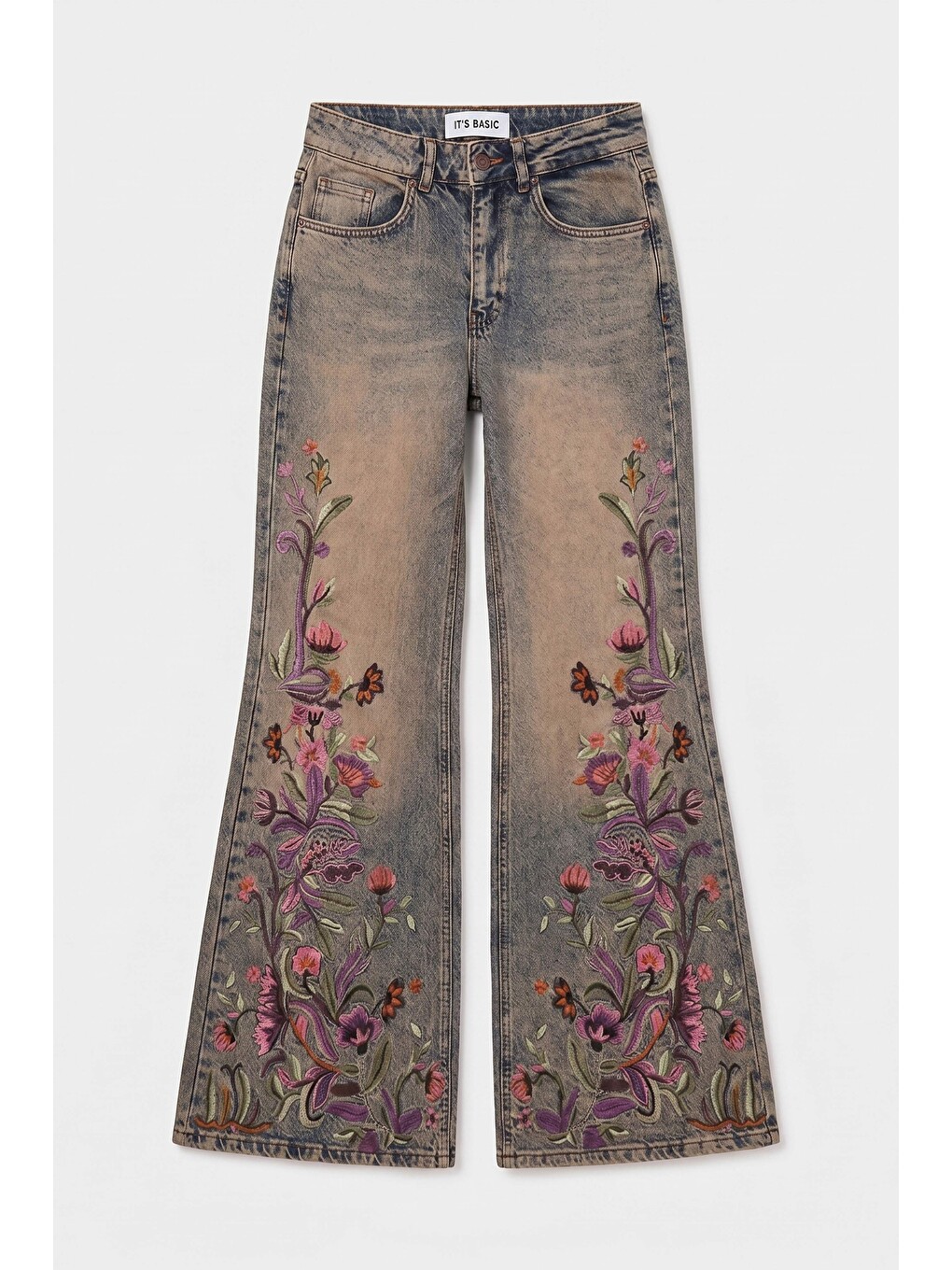 Mavi Kadın T.Kot Rengi 4w6-85 Flare Fit Nakış Tasarım Denim Jean-2