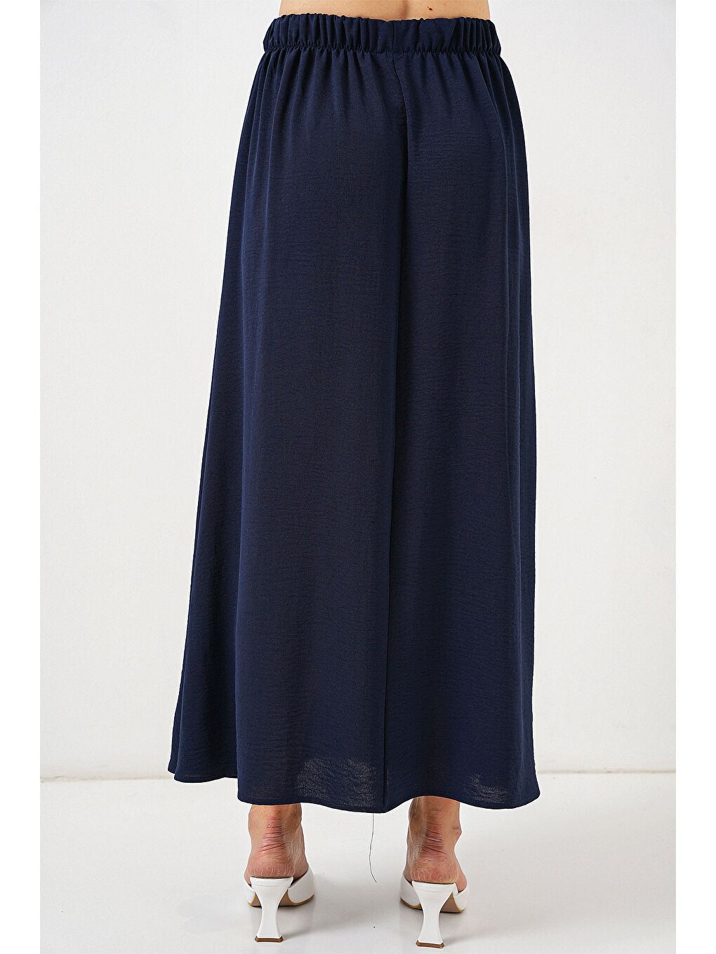 Kadın Uzun Ayrobin Etek 8050 - Lacivert-6
