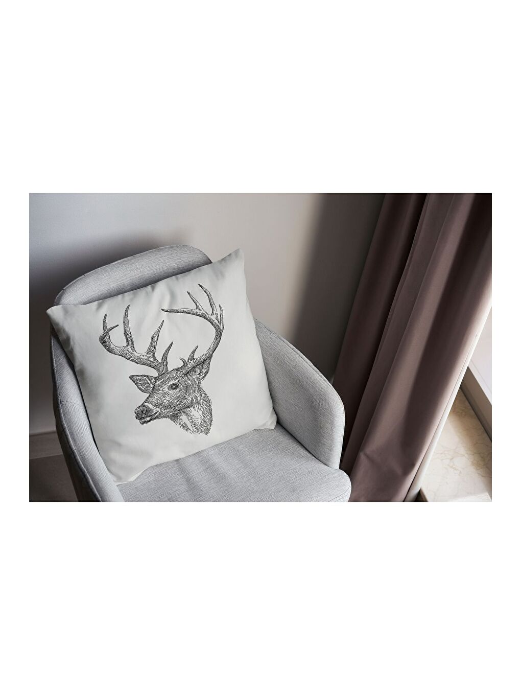 ASDIVA Yılbaşı Temalı Kırlent Kılıfı Kırmızı Beyaz 43x43 cm
