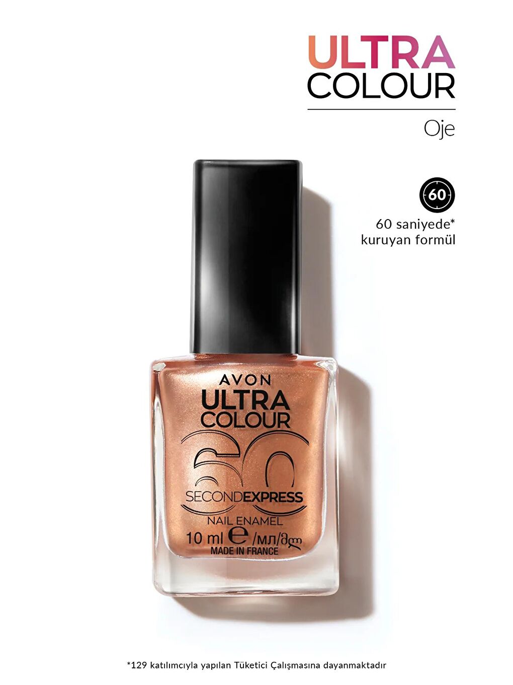 AVON Renksiz Ultra Color Oje Rose Gold 10Ml. - 1