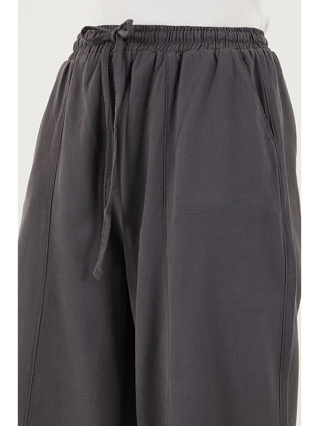 Antrasit Pamuklu Relaxed Fit Normal Bel Daralan Paça Pantolon 668YP5198-4